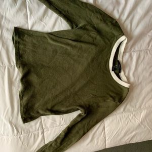 Forever 21 olive cropped top
